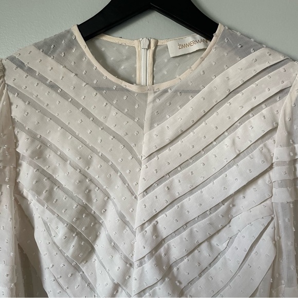 Zimmermann Swiss Dot Cream Blouse - Picture 3 of 7